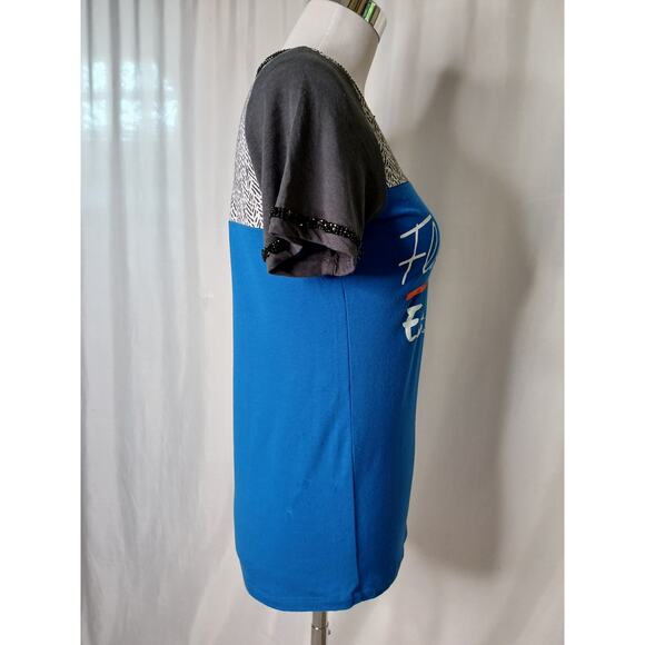 Gameday Couture University of Florida Gators V-neck T-shirt Blue Gray XS - Picture 2 of 11